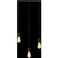 Netlighting Knightsbridge CALLA 230V E27 Vintage 3 Light Bar Pendant Matt Black CALVI3BMB