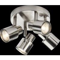 Netlighting GU10 Quad Spotlight Brushed Chrome 230V IP20 50W in Grey