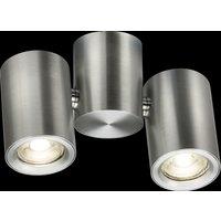 Netlighting Knightsbridge Dee Twin Surface Adjustable Round Spotlight Brushed Chrome DEA2TRBC in Grey