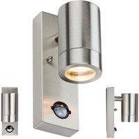 Netlighting Stainless Steel Wall Light with Pir 230V IP44 GU10 in Grey