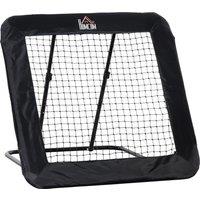 HOMCOM Football Training Net, Target Goal with Adjustable Angles in Black | Size: Standard