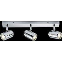 Netlighting GU10 Triple Bar Spotlight Chrome 230V IP44 20W in Grey