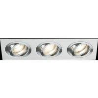 Netlighting Knightsbridge Ambar Tri Tilt Square Downlight Brushed Chrome AMA3TSBC in Grey
