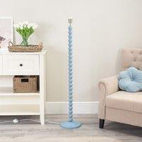 ValueLights Bobbins Powder Blue Freestanding Floor Lamp Base Light in Pale Blue