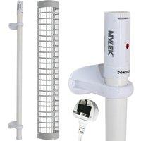 MYLEK Tubular Heater 135W 105cm Built in Thermostat & Mounting Brackets IP44 in White