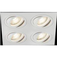 Netlighting Knightsbridge Ambar Quad Tilt Square Downlight White AMA4TSW