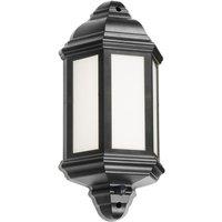Netlighting LED Half Wall Lantern with PIR 230V IP54 in Black