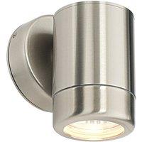 Netlighting Atlantis Outdoor Coastal Wall Down IP65 7W Marine Grade Brushed Stainless Steel Dimmable IP65 GU10 in Grey