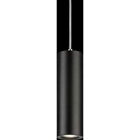 Netlighting Knightsbridge Dasan Single Long Fixed Round Pendant Black DAB1FRB