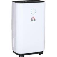 HOMCOM 4L Portable Quiet Dehumidifier Home Laundry, Electric Air De-Humidifier in White