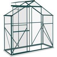 OUTSUNNY 6 x 2.5ft Polycarbonate Greenhouse Aluminium Green House