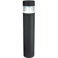 Netlighting Zone Outdoor Bollard IP65 12.3W Textured Black Paint & Clear Pc