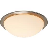 Netlighting Opie 4000k LED Bathroom Ceiling Light Satin Nickel IP44 in Grey
