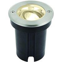 Netlighting Hoxton Outdoor Recessed Ground Light Warm White IP67 6W Matt Black Paint & Brushed Stainless Steel