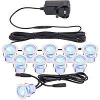 Netlighting Kios 2 Outdoor Reccessed Ground 10x 0.45W Decking Lights IP44 in Grey