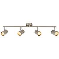 Netlighting Arezzo 4 Light Spotlight Bar Satin Chrome Effect Chrome Plate GU10 in Grey