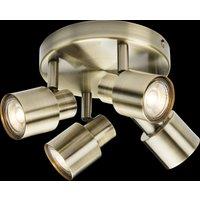 Netlighting GU10 Quad Spotlight Antique Brass 230V IP20 50W in Yellow