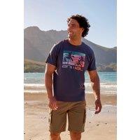 Animal Men's 'Classico' Lightweight Breathable Soft Short Sleeve Cotton T-Shirt in Charcoal | Size: XS