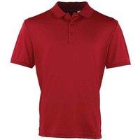 Premier Men's Coolchecker Pique Polo Shirt in Burgundy | Size: Medium