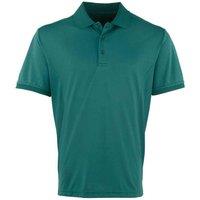 Premier Men's Coolchecker Pique Polo Shirt in Bottle Green | Size: Medium