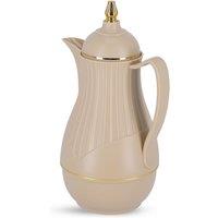 Royalford 1L Vacuum Flask Thermos Jug Insulated Airpot Hot Cold Drink Camping in Beige
