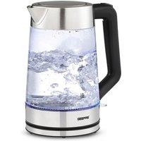 Geepas 3000W Cordless Illuminating Glass Kettle 1.7L in White