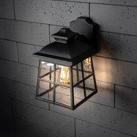 CGC Lighting Henri Black Outdoor Wall Lantern Light Traditional Style E27 Bulb