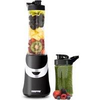 Geepas 350W Personal Blender with 2 Tritan Bottles & Leakproof Lids in Black