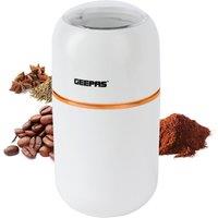 Geepas 80g Coffee Grinder Stainless Steel Blades Dried Spice Nuts Herbs Mill 200W White