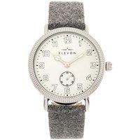 Elevon Men's Northrop Wool-Overlaid Leather-Band Watch in White