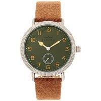 Elevon Men's Northrop Wool-Overlaid Leather-Band Watch in Camel