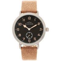 Elevon Men's Northrop Wool-Overlaid Leather-Band Watch in Tan