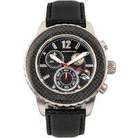 Morphic Men's M51 Series Chronograph Leather-Band Watch with Date in Silver