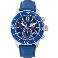 Morphic Men's M51 Series Chronograph Leather-Band Watch with Date in Blue