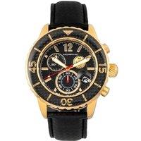 Morphic Men's M51 Series Chronograph Leather-Band Watch with Date in Gold