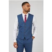 Antique Rogue Men's Texture Waistcoat in Blue | Size: 44R
