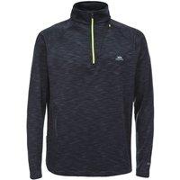 Trespass Men's Collins Half Zip Fleece Top in Black | Size: Large