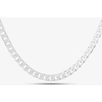 T.H.Baker Men's Sterling Silver 18 Inch Flat Square Curb Necklace 8.13.7014 | Size: 18 inches