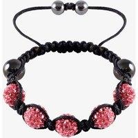 T.H.Baker Women's Shamballa Style Pink Crystal Bracelet ZJ969344 | Size: Small