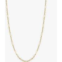 T.H.Baker Women's 9ct Yellow Gold 18 Inch Fine Oval Link Chain Necklace GN366 | Size: 18 inches