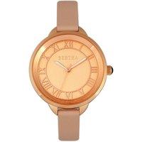 Madison Sunray Dial Leather-Band Watch