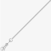 T.H.Baker Women's 9ct White Gold 18-Inch Square Trace Necklace CN755-18 in Silver | Size: 18 inches