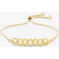 T.H.Baker Women's Rosa Lea Open Circle Toggle Bracelet AM-THB034306 in Gold | Size: Adjustable
