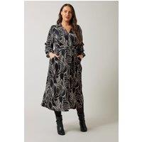 Evans Women's Printed Shirt Dress in Black | Size: 30-32