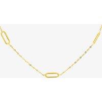 T.H.Baker Women's 9ct Yellow Gold Paper Link Necklace 1.10.0484 | Size: 46 cm