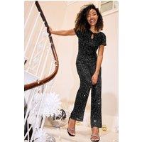 Sequin Keyhole Jumpsuit
