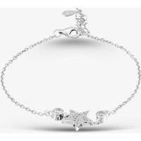 T.H.Baker Women's Silver Clear Pave Star Bracelet B614608 | Size: Adjustable