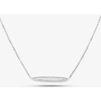 T.H.Baker Women's Silver & Cubic Zirconia Open Oval Necklace 2THB020704 | Size: 18 inches