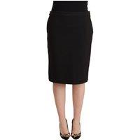GF Ferre Women's Pencil SkirtWoolen - Black | Size: 42