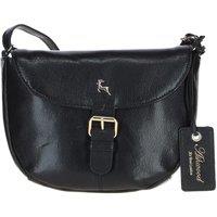 'Violet' Real Leather Flap-Over Crossbody Bag